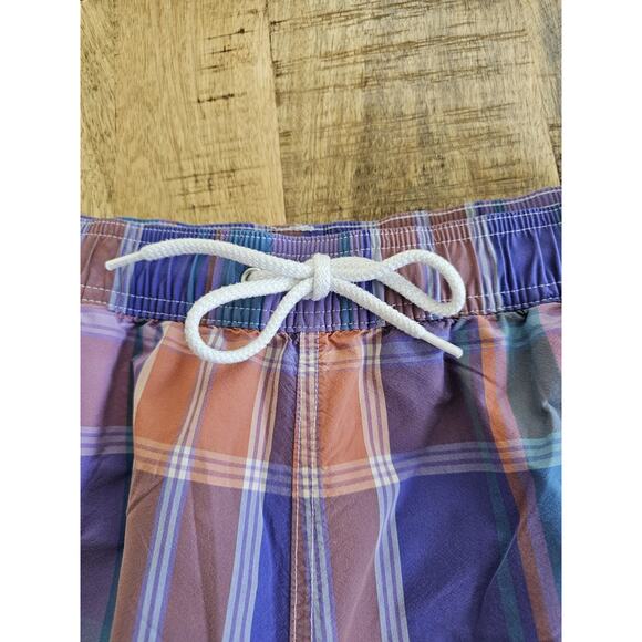 J. Crew 6" Swim Trunk Yarn-Dyed Plaid Shorts Men's Size Large New Preppy - Picture 2 of 10